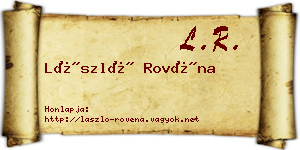 László Rovéna névjegykártya
